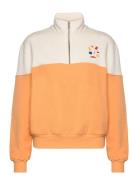 Color Block Zip Sweatshirt Orange Bobo Choses