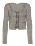 Sparkle Rib Knit Grey Ganni