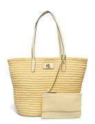 Wvn Straw/Nturl Sm-Brie 31-Tte-Lrg Yellow Lauren Ralph Lauren