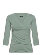 Surplice Jersey Top Green Lauren Ralph Lauren