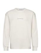 City Grid Ls Tee Cream Calvin Klein Jeans