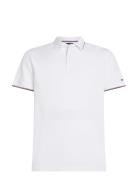 Tommy Flag Tipped Reg Polo White Tommy Hilfiger