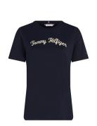 Reg Script C-Nk Ss Navy Tommy Hilfiger