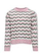 Koglia L/S O-Neck Stripe Knt Pink Kids Only