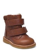 Boots - Flat - With Velcro Brown ANGULUS