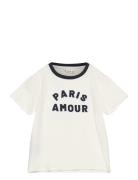 Contrast Collar T-Shirt White Mango