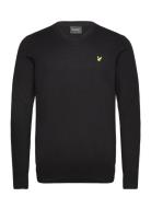 Cotton Merino V Neck Jumper Black Lyle & Scott