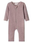 Nbfwang Wool Needle Nightsuit Solid Purple Name It