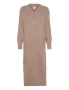 Olmnew Tessa L/S Midi V Dress Knt Beige Only Maternity