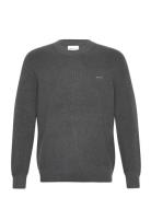 Cotton Wool Rib C-Neck Grey GANT