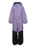 Penguin Snowsuit Kids Moss 104 Purple ISBJÖRN Of Sweden