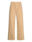 Low-Rise Loose-Fit Wideleg Jeans Beige Mango