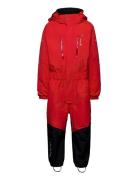 Penguin Snowsuit Kids Moss 104 Red ISBJÖRN Of Sweden