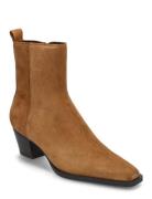 Heel Suede Ankle Boot Brown Mango