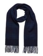 Check Lambswool Scarf Blue Lyle & Scott