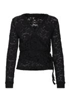 Full Lace Wrap Top Black Rosemunde