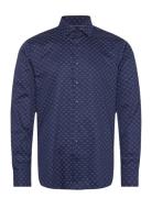 Mk Diamond Print Slim Shirt Navy Michael Kors