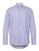 Oxford Stripe Slim Shirt Blue Michael Kors