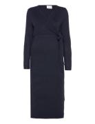 Mlfie Tess L/S Knit Midi Dress 2F Navy Mamalicious