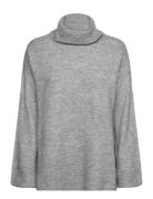 Virolfie L/S Highneck Knit Pullover/Ka Grey Vila