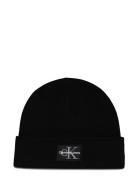 Mono Logo Patch Beanie Warm Black Calvin Klein