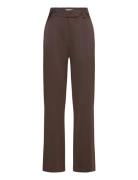 Ava Satin Silk Trousers Brown Ahlvar Gallery