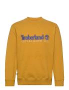 Established 1973 Embroidery Logo Brush Back Crew Neck Chai Tea Yellow ...