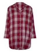 Shirt Nightdress Fl Burgundy Tommy Hilfiger