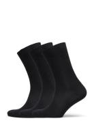 Fine Wool Rib Socks - 3-Pack Black Mp Denmark