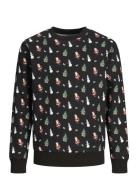 Jjxmas Merry Aop Sweat Crew Neck Jnr Green Jack & J S