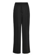 Sarah Elastic Waist Satin Pants Black Malina