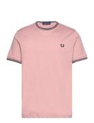 Twin Tipped T-Shirt Pink Fred Perry