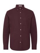 Reg Flannel Melange Shirt Burgundy GANT