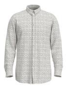 Slhslim-Ethan Shirt Ls Aop Noos White Selected Homme