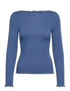 Rmwbalta Ls Regular Boatneck T-Shir Blue RM By Rosemunde