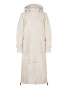 Eco Finished Long Raincoat Cream Ilse Jacobsen