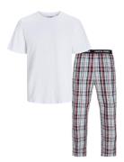 Jacluca Ss Tee And Woven Pants Giftbox White Jack & J S