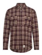 Adrian Cotton Check Shirt Burgundy Fat Moose