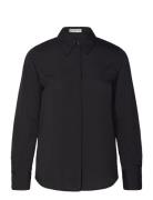 Fluid Long-Sleeved Shirt Black Mango