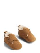 Taj Wool Indoor Shoe Brown Wheat