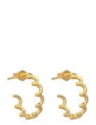 Lace Earring Hoop Gold Design Letters