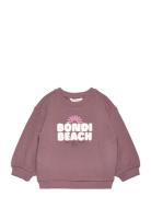 Embroidered Message Sweatshirt Pink Mango