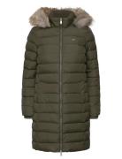 Tjw Essential Hooded Down Coat Khaki Tommy Jeans