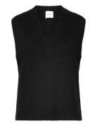 Boucle Rib V-Nk Sweater Vest Black Calvin Klein