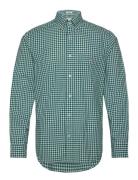 Reg Poplin Gingham Shirt Green GANT