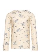 T-Shirt L/S Printed Beige Petit Piao