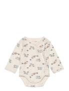 Wrap Body Ls Aop Beige Fixoni