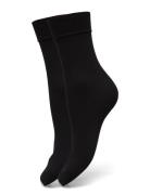 2-Pack Thea Cotton Socks Black Swedish Stockings