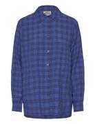 Check Pop Vina Shirt Blue Mads Nørgaard