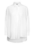 Caprina Crepe Ls Button Shirt White French Connection